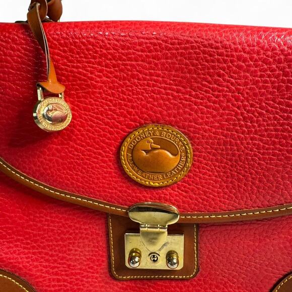 Red leather dooney bourke - Picture 2 of 8